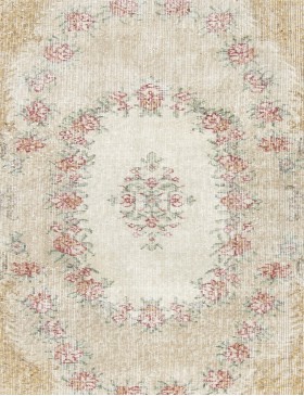 Beige Turquía Alfombra vintage 204 x 114 cm - view 4