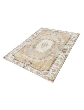 Beige Turquía Alfombra vintage 204 x 114 cm - view 1