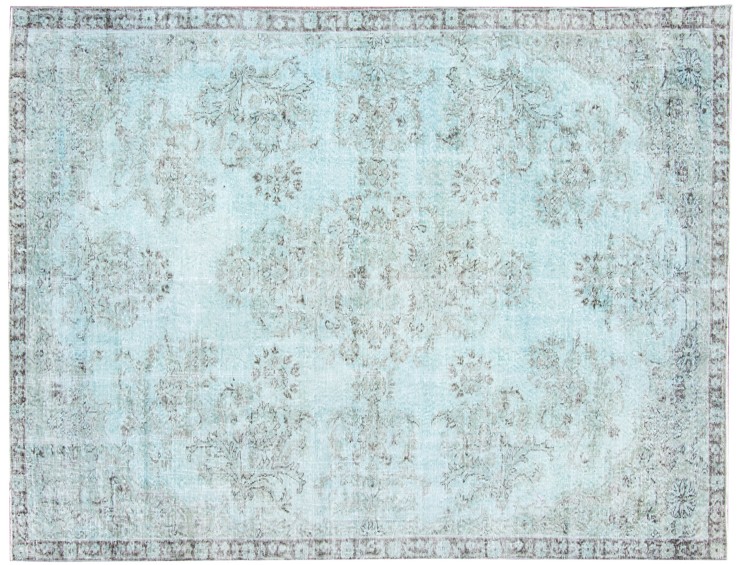 Blå Tyrkiet Vintagetæppe 327 x 196 cm