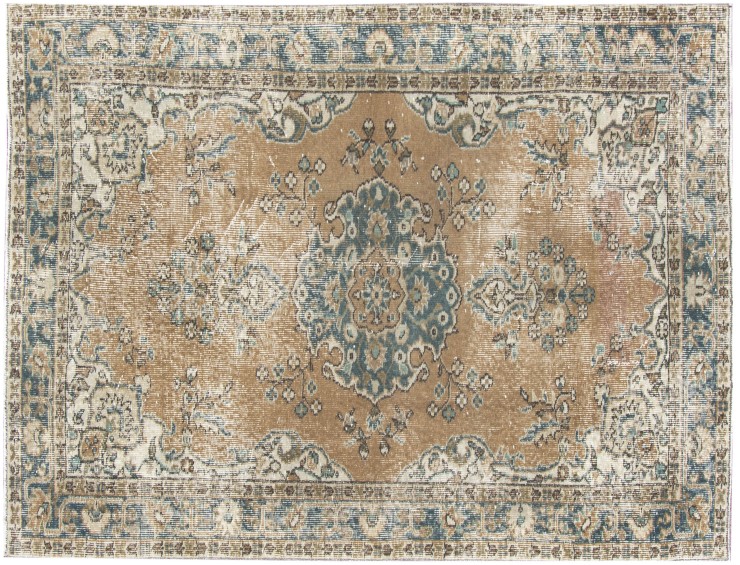 Beige Turc Tapis vintage  202 x 117 cm