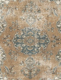 Beige Turc Tapis vintage  202 x 117 cm