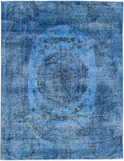 Blau Türkei Vintage Teppich 208 x 107 cm