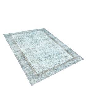 Blå Tyrkiet Vintagetæppe  205 x 105 cm