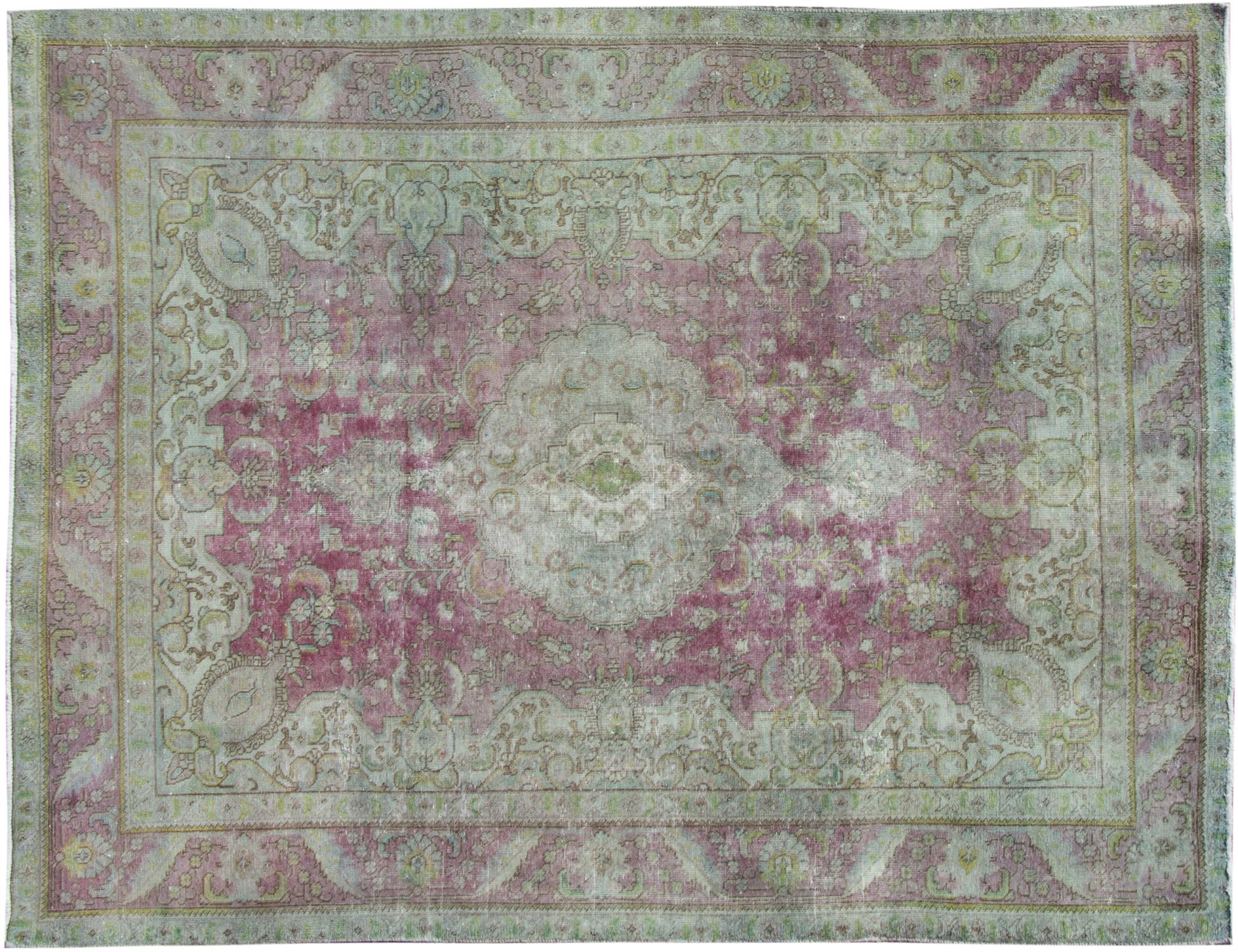Perzisch Vintage Tapijt  groen <br/>296 x 204 cm