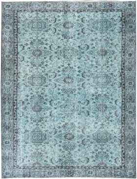 Blå Turkiet vintage matta 205 x 110 cm