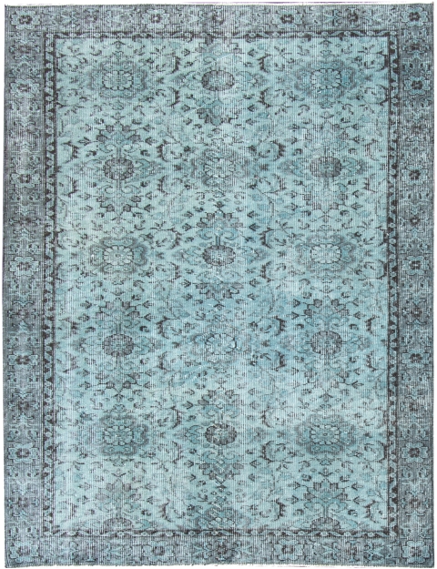 Blå Tyrkia vintage teppe 205 x 110 cm