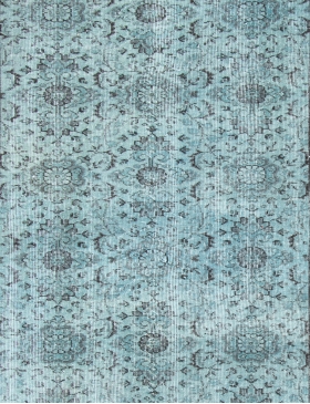 Blå Turkiet vintage matta 205 x 110 cm - view 4