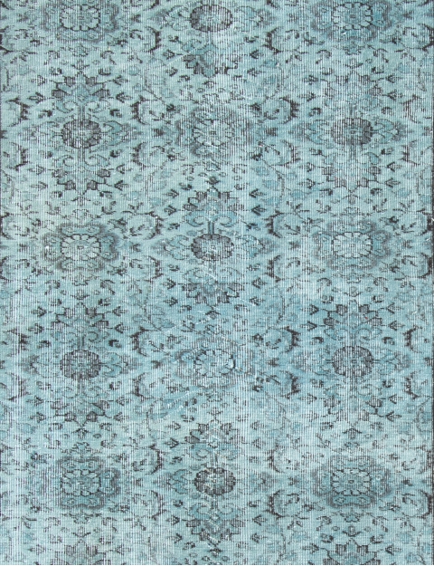 Blå Tyrkia vintage teppe 205 x 110 cm - view 4