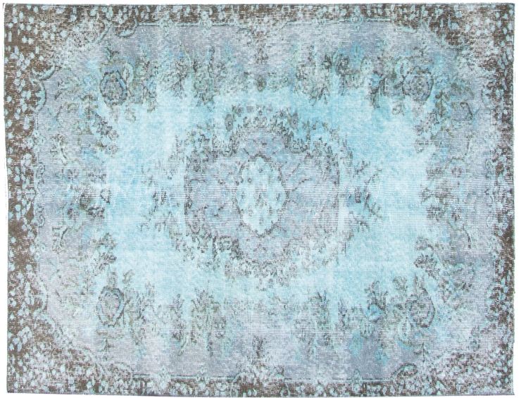 Blå Tyrkia vintage teppe 205 x 105 cm