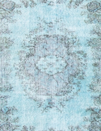 Blå Tyrkia vintage teppe 205 x 105 cm - view 4
