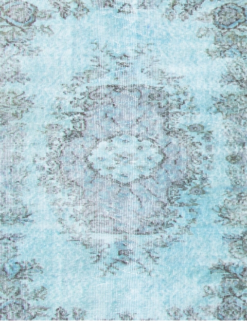 Blå Tyrkia vintage teppe 205 x 105 cm - view 4