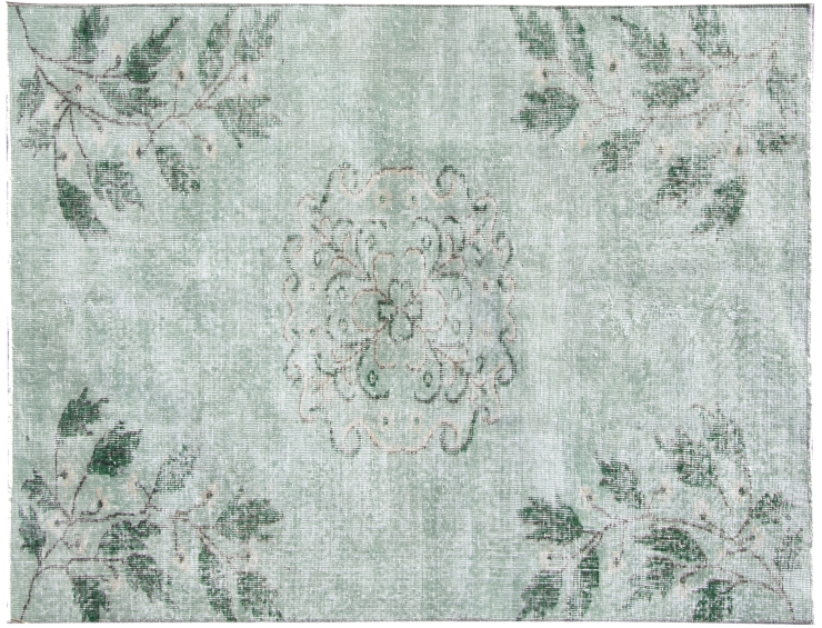 Grønn Tyrkia vintage teppe 200 x 110 cm