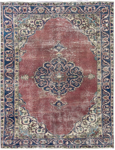 Beige Türkei Vintage Teppich 210 x 108 cm