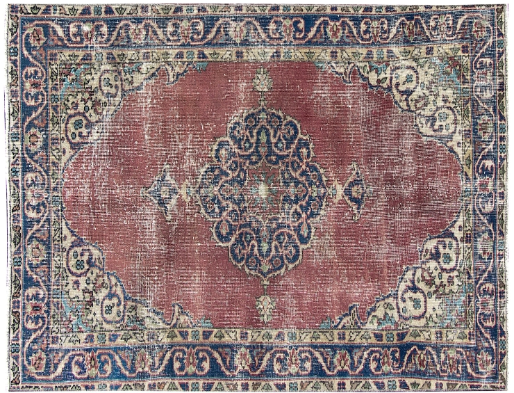 Beige Turkey Vintage Carpet 210 x 108 cm