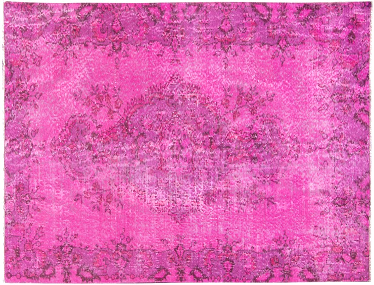 Rose Turc Tapis vintage  205 x 110 cm
