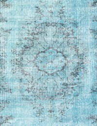Azul Turquía Alfombra vintage  195 x 120 cm