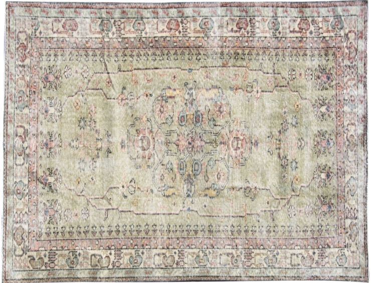 Green Turkey Vintage Carpet 225 x 115 cm