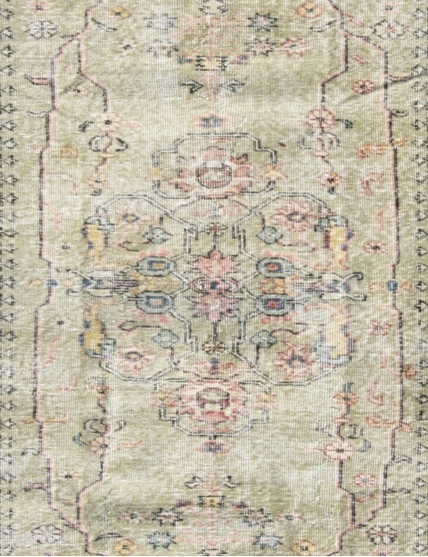 Grün Türkei Vintage Teppich 225 x 115 cm - view 4