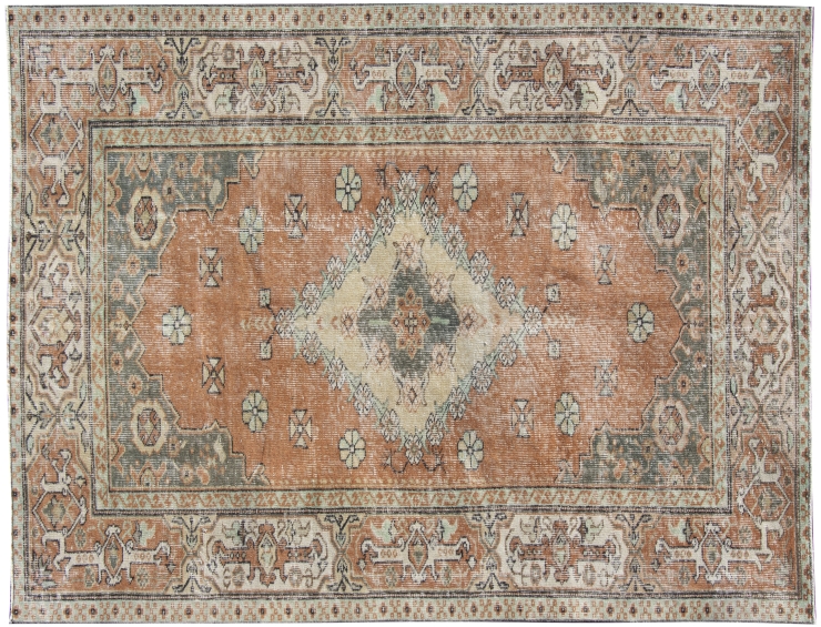 Marrone Turco Tappeto vintage 234 x 142 cm