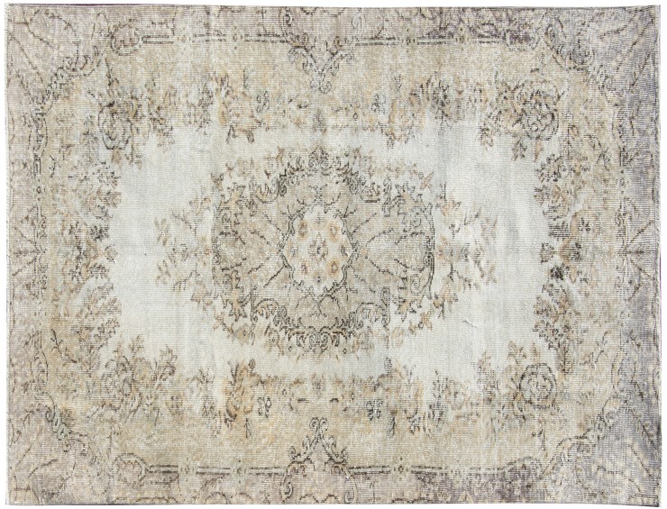 Beige Turquía Alfombra vintage 220 x 123 cm