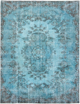 Blu Turco Tappeto vintage 255 x 180 cm