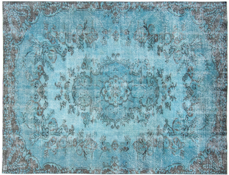 Blu Turco Tappeto vintage 255 x 180 cm