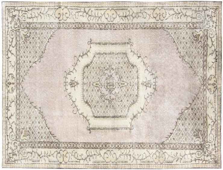 Beige Turquía Alfombra vintage 210 x 113 cm