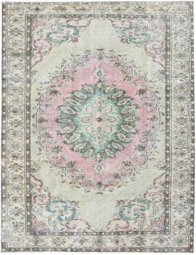 Beige Turc Tapis vintage 254 x 170 cm