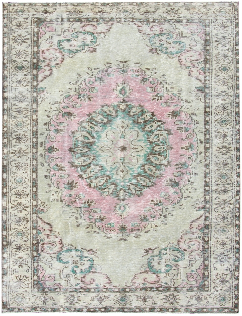 Beige Turc Tapis vintage 254 x 170 cm