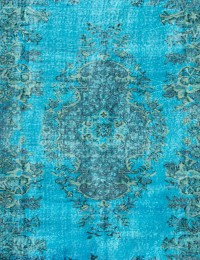 Turquesa Turquía Alfombra vintage 279 x 172 cm - view 4