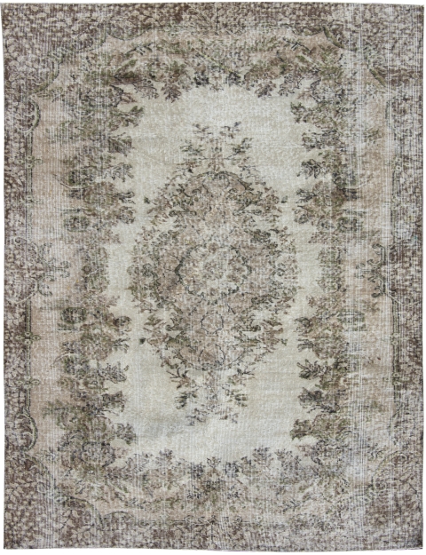 Beige Turc Tapis vintage 241 x 160 cm