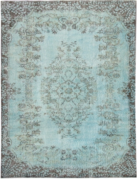 Blå Turkiet vintage matta 290 x 167 cm
