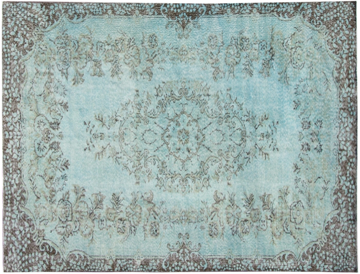 Blå Turkiet vintage matta 290 x 167 cm