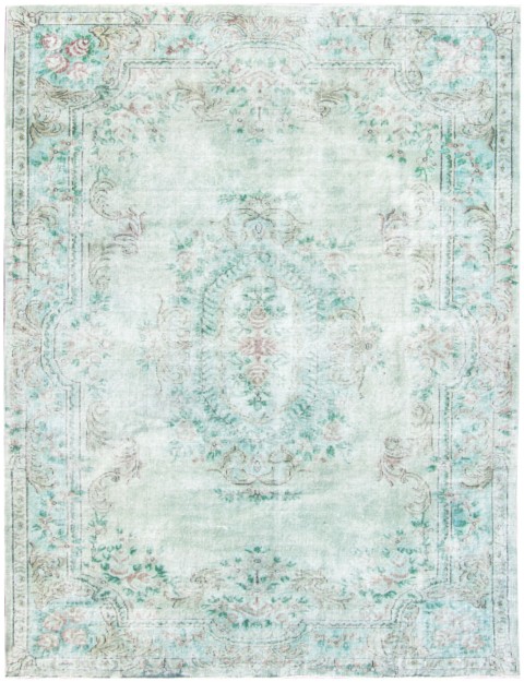 Grün Türkei Vintage Teppich 292 x 192 cm