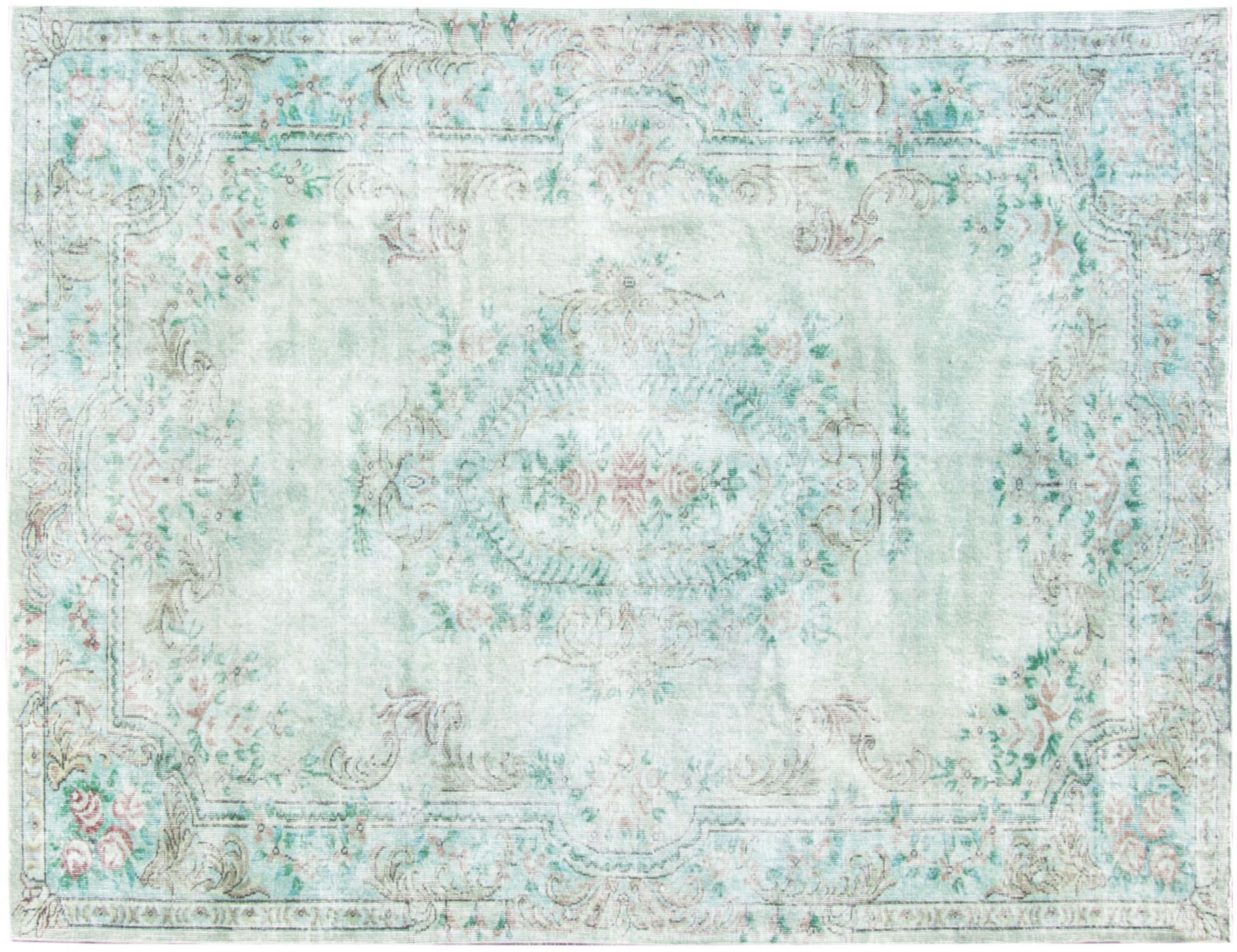 Tapis vintage  vert <br/>292 x 192 cm