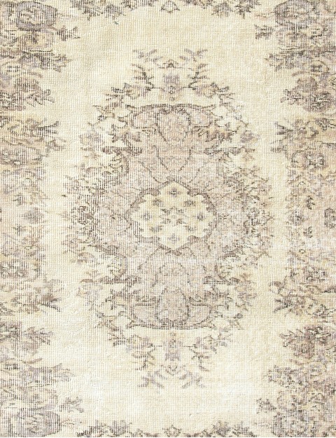 Beige Turquía Alfombra vintage  204 x 112 cm