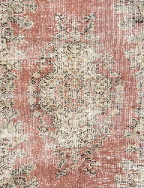 Beige Turc Tapis vintage  243 x 162 cm