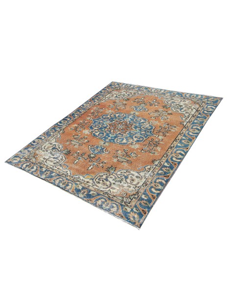 Beige Turco Tappeto vintage  200 x 112 cm