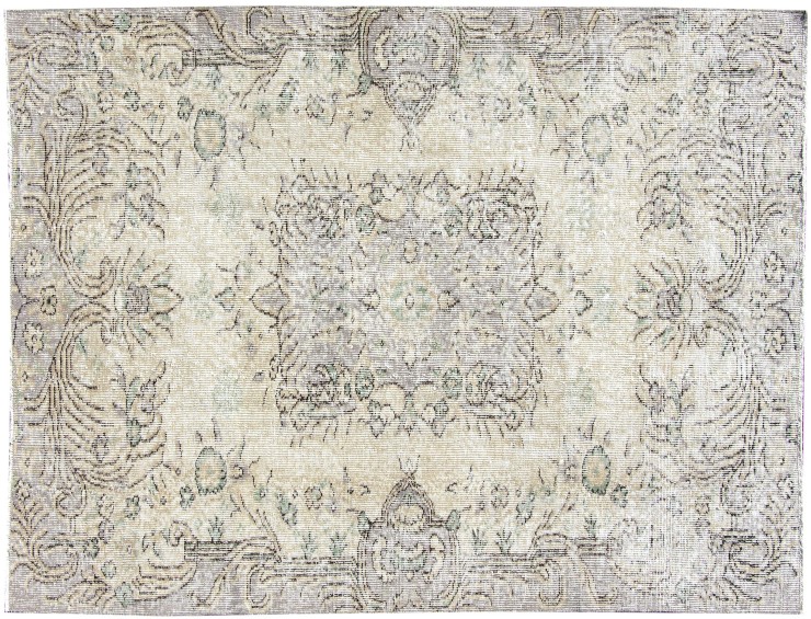 Beige Tyrkiet Vintagetæppe 203 x 115 cm