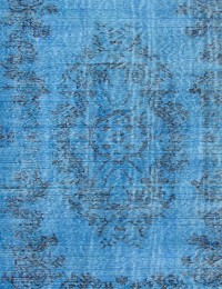 Blau Türkei Vintage Teppich 213 x 113 cm - view 4