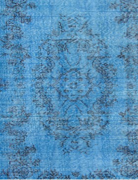 Blå Tyrkiet Vintagetæppe  213 x 113 cm