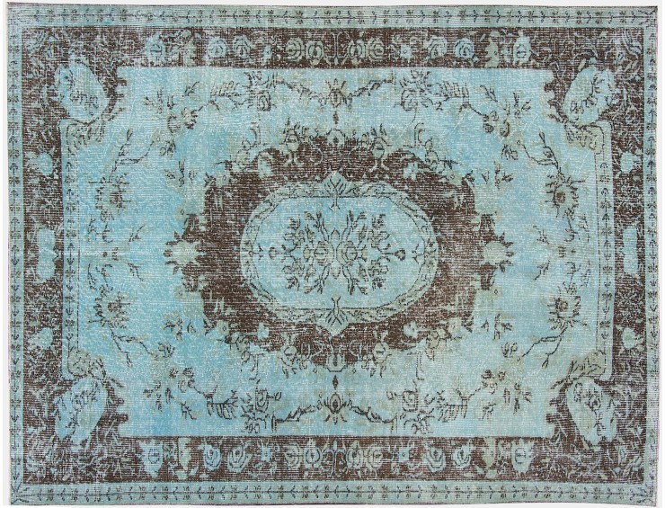 Blå Tyrkiet Vintagetæppe 273 x 165 cm