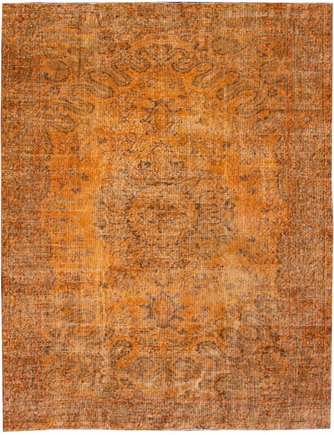 Orange Türkei Vintage Teppich 280 x 165 cm