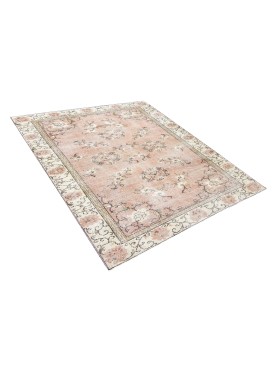 Rosa Turco Tappeto vintage  225 x 116 cm