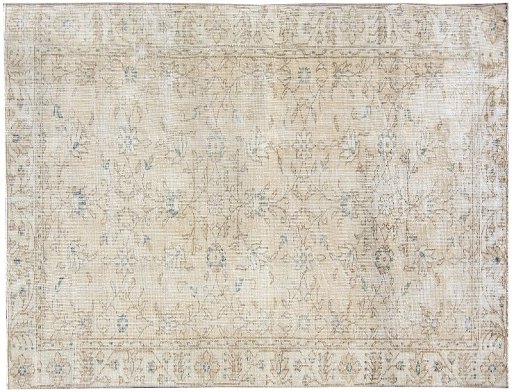 Beige Turquía Alfombra vintage 216 x 103 cm