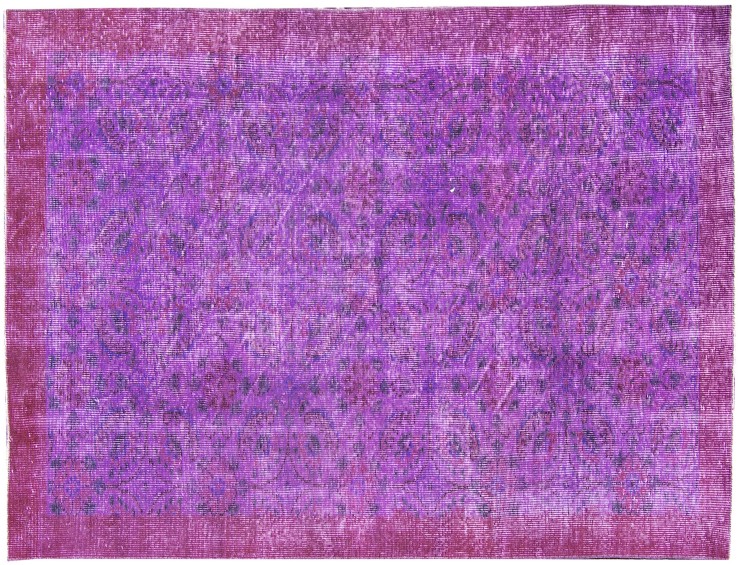 Púrpura Turquía Alfombra vintage 208 x 107 cm