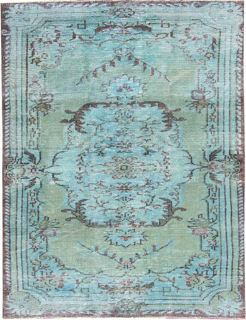 Blau Türkei Vintage Teppich 200 x 110 cm
