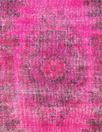 Rosa Turco Tappeto vintage 215 x 114 cm - view 4