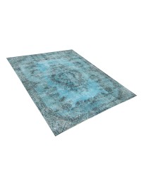 Azul Turquía Alfombra vintage 200 x 110 cm - view 3