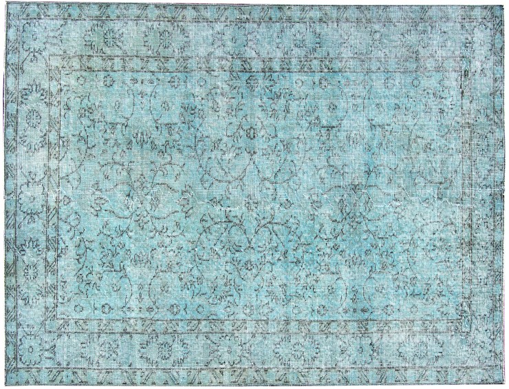 Blauw Turkije Vintage Tapijt 202 x 120 cm